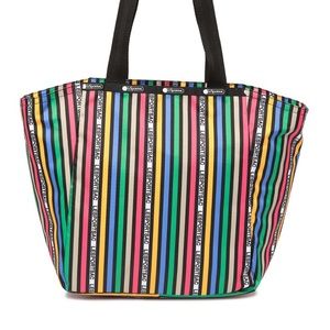 Colorful striped zip tote LeSportsac